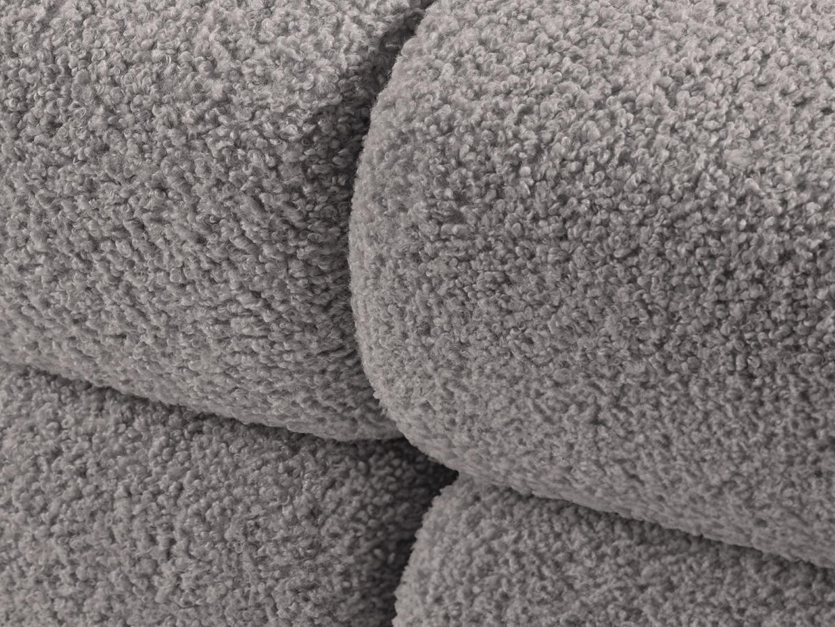 SOFA modular rechts Bellis aus Boucle hellgrau 4 Sitzplätze - Hellgrau, Textil (282/70/94cm) - Micadoni