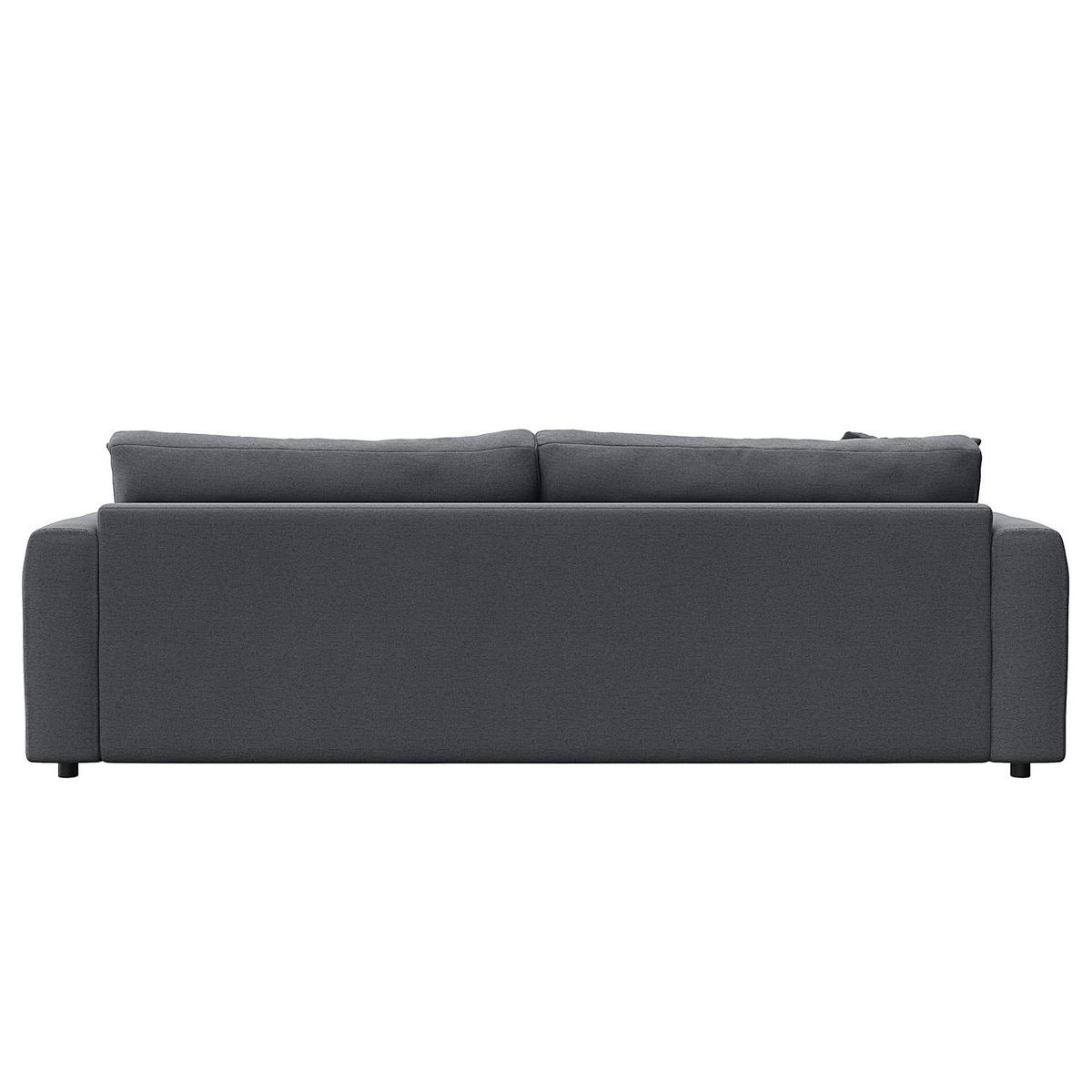 3-SITZER SOFA - Schwarz/Grau, Kunststoff/Textil (238/79/106cm) - home24