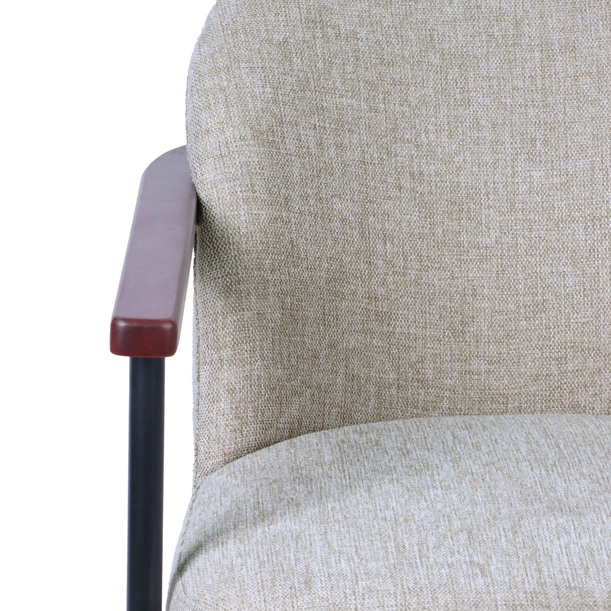 RELAXSESSEL, Beigefarbe - Beige, Textil (71/77/82cm) - Oviala