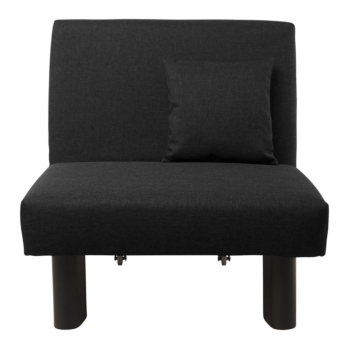 FALTSESSEL Kalomira Bezug Flachgewebe Metall schwarz / schwarz - Schwarz, Kunststoff (100/85/85cm) - 58aufmkessel