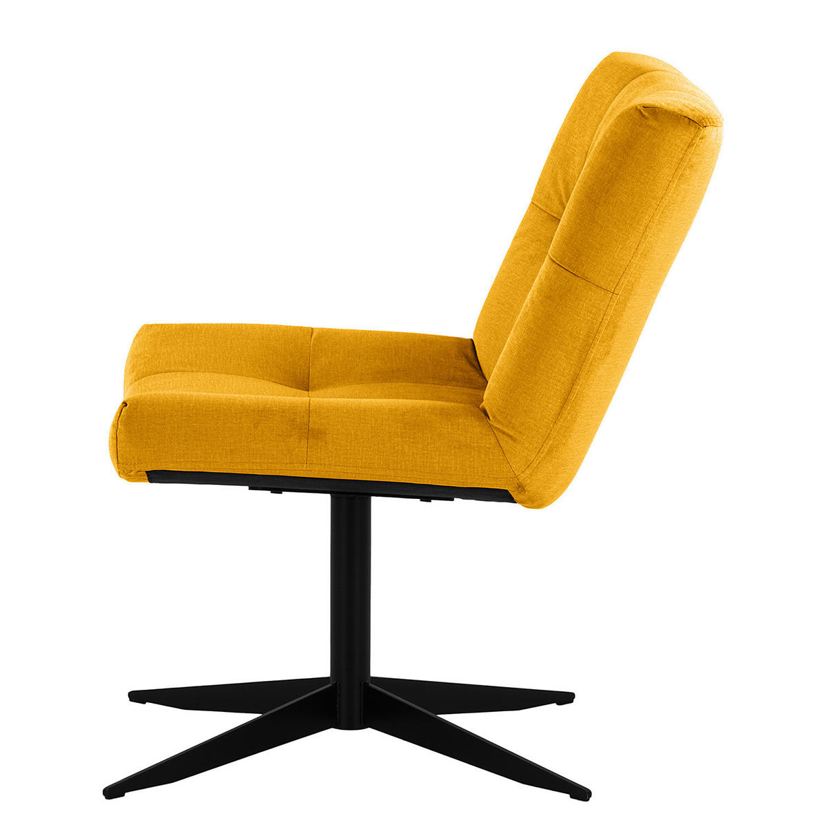 SESSEL - Gelb/Schwarz, Textil/Metall (67/82/74cm) - home24