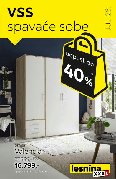 popust na spavaće sobe u Lesnini