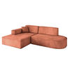 ECKSOFA Ottomane Links IREA-L1-v4 - 232x165x77 cm Apricot - Koralle, Holzwerkstoff/Textil (232/165cm) - ALTDECOR