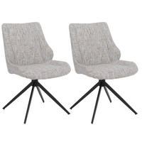 ESSZIMMERSTUHL Schwarz, Cremeweiß 2er-Set - Creme/Schwarz, Textil (55/88/63cm) - MCW