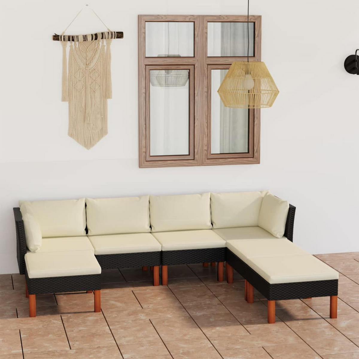 GARTENSET Reeder 7-teilig - Schwarz, Metall - Nettlife