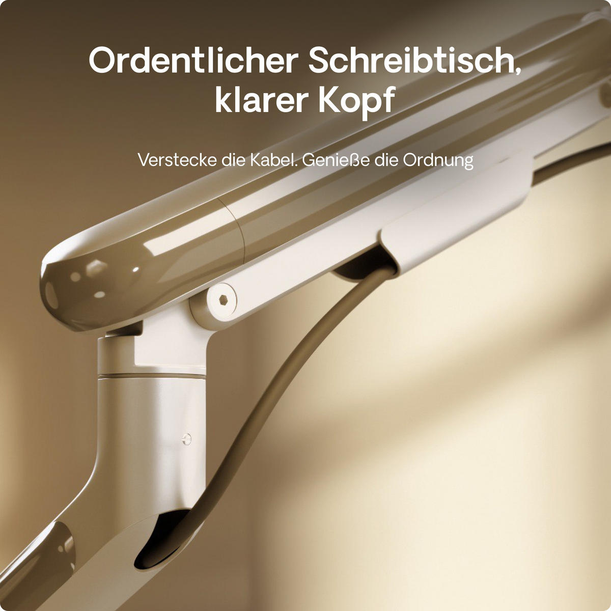 MONITORHALTERUNG, Weiß, Tischhalterung für 1 Monitor 17"-32", VESA 75x75mm, VESA 100x100mm - Schwarz, Kunststoff/Metall (55.9/11.5/60cm) - Desktronic