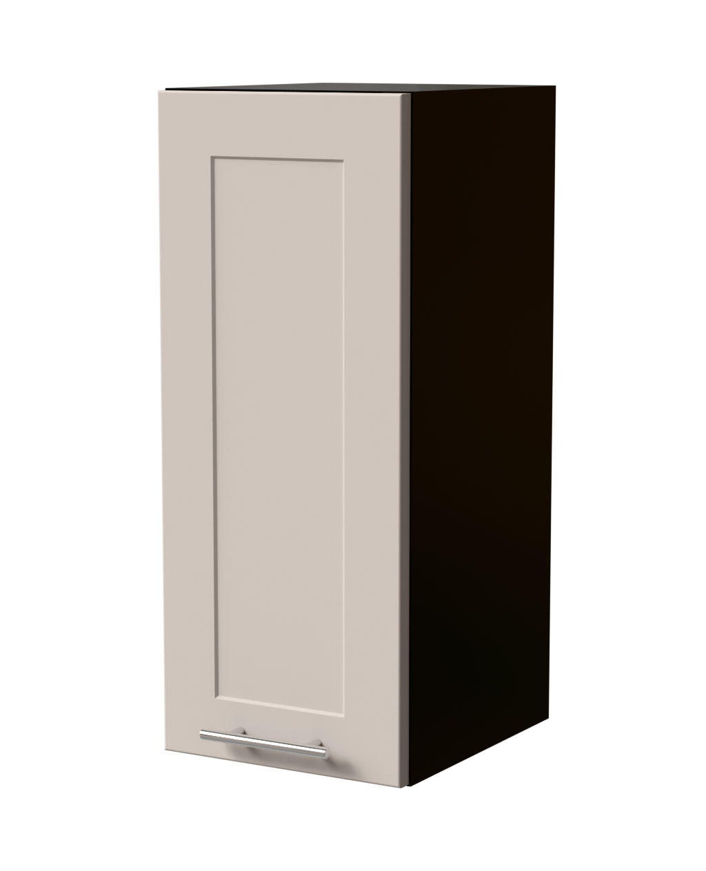 HÄNGESCHRANK Oslo W2/30 Schwarz / Kaschmir Matt 30 / 32,5 / 72cm - Kaschmir/Schwarz, Holz/Holzwerkstoff (30/72/32.5cm) - Feldmann-Wohnen