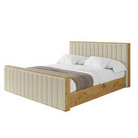 POLSTERBETT mit Bettkasten, Fußteil und Lattenrost, Boxbett ohne Matratze - ENZO4-Z 160x200 Beige - Taupe, Holzwerkstoff/Textil (160/200cm) - ALTDECOR