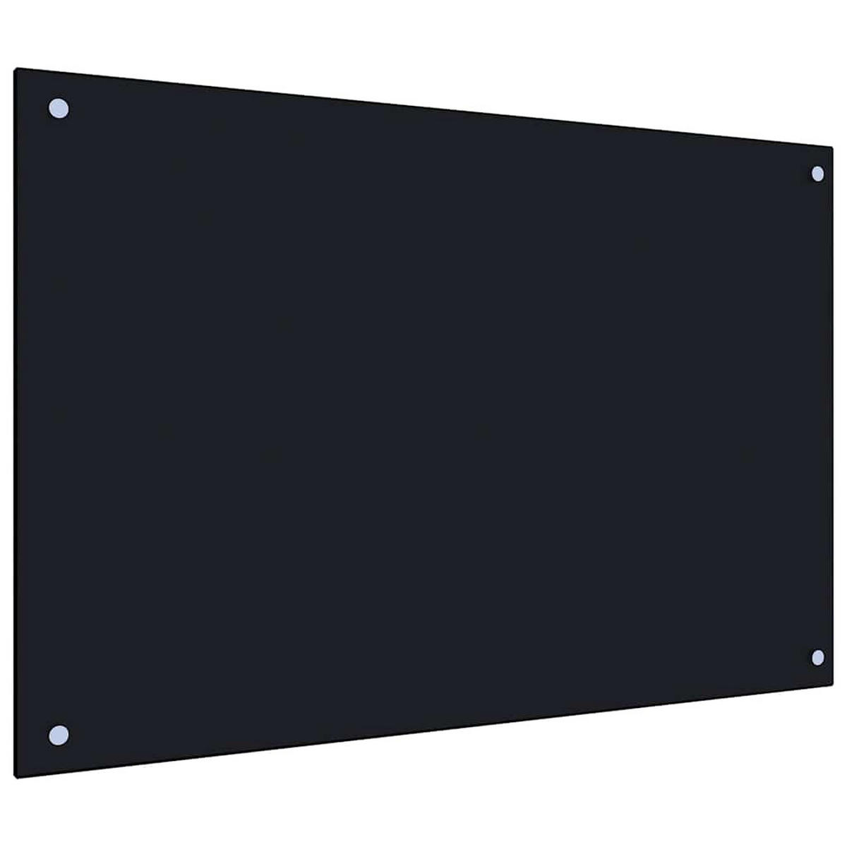 KÜCHENRÜCKWAND Glas 90x60 cm Schwarz Wand-Spritzschutz - Schwarz, Glas (90/60/0.6cm) - DELUKE