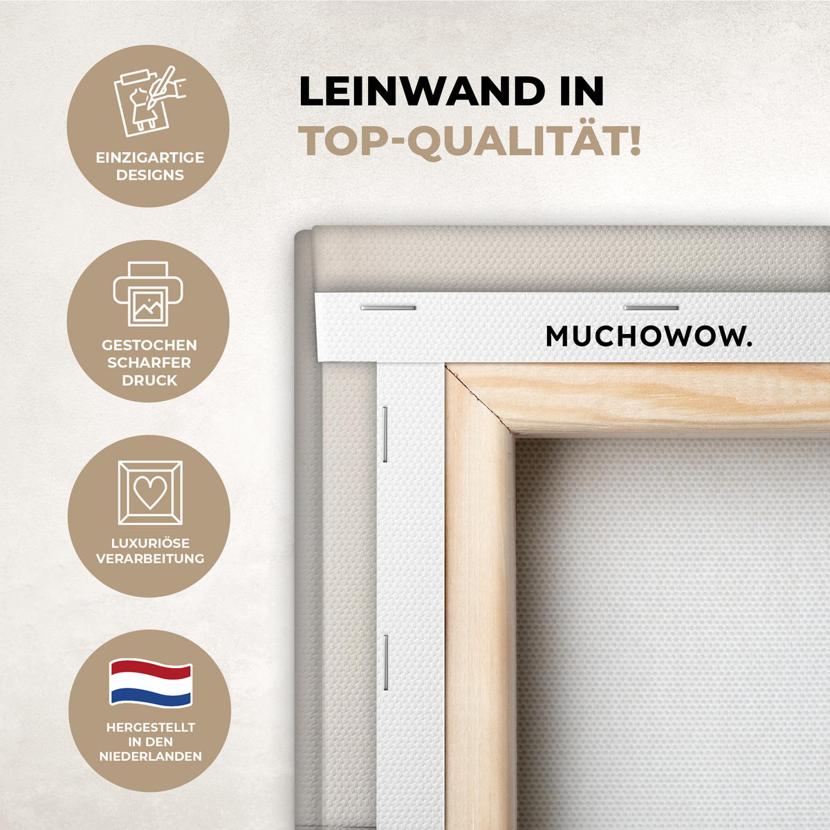 LEINWANDBILD Abstrakt - Kunst - Grau Wohnzimmer Groß 120x80 cm - Hellgrau, Textil (120/80cm) - MuchoWow