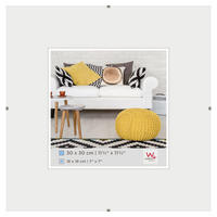 BILDERRAHMEN Rahmenlose Bildhalter 30x30 cm, KLARGL - Transparent, Glas (30/30/1cm) - walther design
