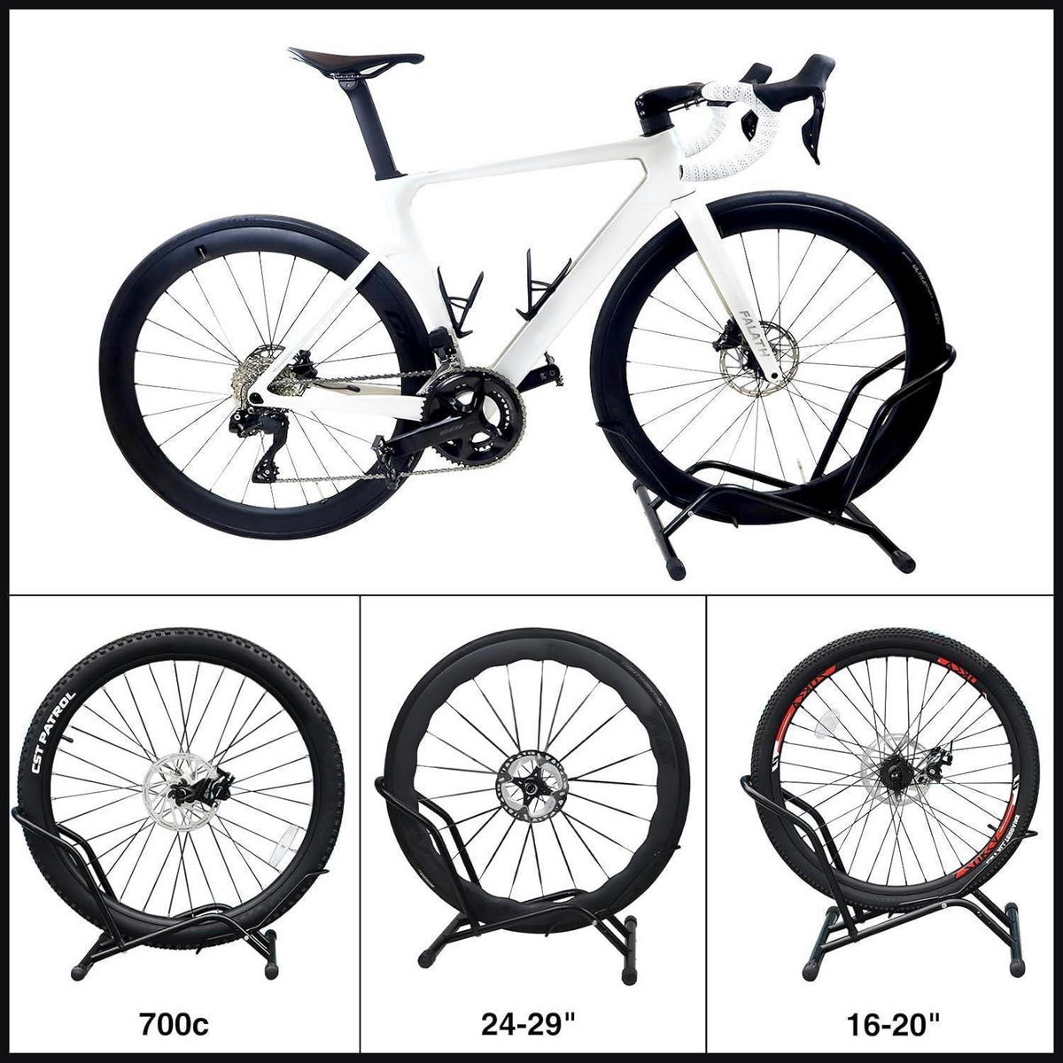 FAHRRADSTÄNDER Professional Boden Schwarz - Schwarz, Metall (16.7/12.6/43.9cm)