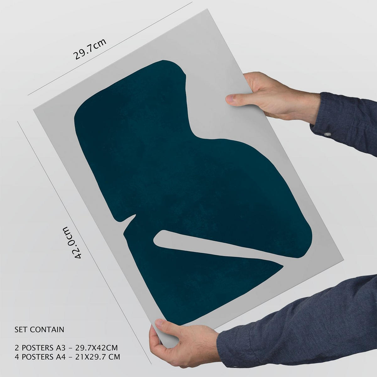 POSTER Set Mit 6 Feine Geschicklichkeit A3 & A4 Rahmenlos - Klar, Papier (29/3cm) - Nacnic