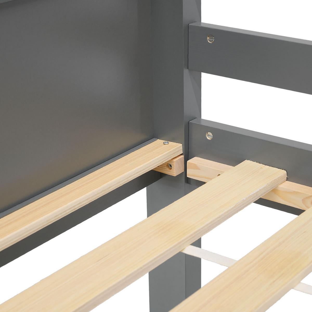 ETAGENBETT 90/200 cm und 140/200 cm mit Matratzen Grau - Grau, Holz - Homestyle4u