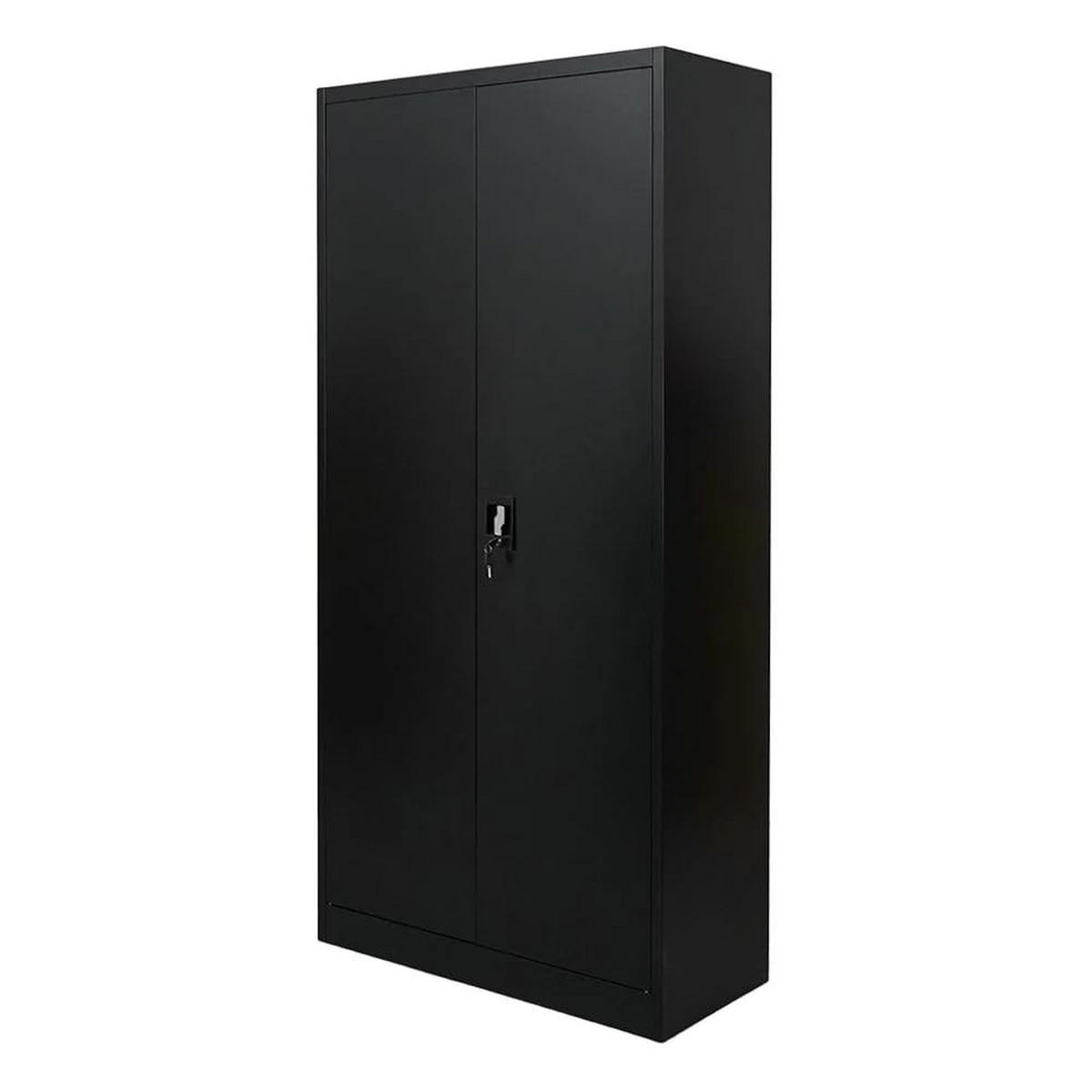 FLÜGELTÜRENSCHRANK Elephant 2er-Set 185x90x40cm 4 Fachböden Schwarz - Schwarz, Metall (180/185/40cm) - PROREGAL