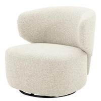DREHSESSEL - Beige/Schwarz, Textil/Metall (80/81/76cm) - home24