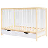BABYBETT Anna, Mitwachsendes, mit Schublade Weiß und Kiefer - Kieferfarben, Holz (60/120cm) - Premiers Moments