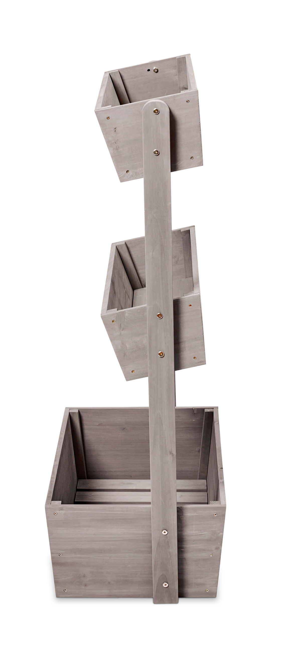 HOCHBEET FREYJA mit 3 Etagen 76*43*120 cm - Grau, Holz (76/120/43cm)