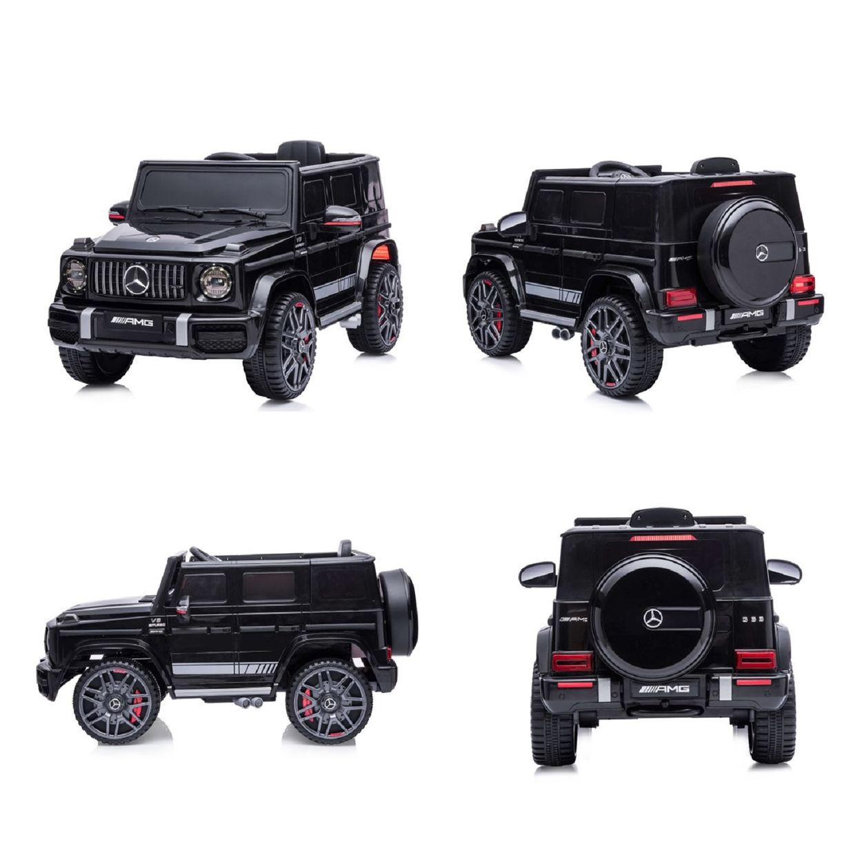 ELEKTROAUTO SUV Mercedes G63 schwarz G63 AMG Zweisitzer Radio, Fernbedienung - Schwarz, Kunststoff (143/82/64cm) - Chipolino