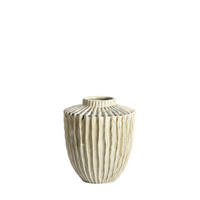 VAZE Talea Grün 25/25/28 cm - Salbeigrün, Keramik (28cm) - Light & Living