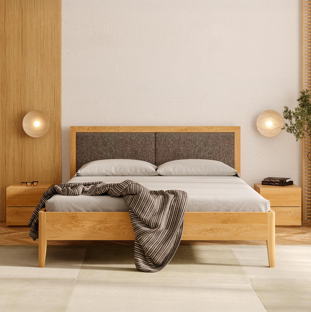 MASSIVHOLZBETT Silva aus Eiche 200x200 cm - Eichefarben/Braun, Holz (200/200cm) - Danzz