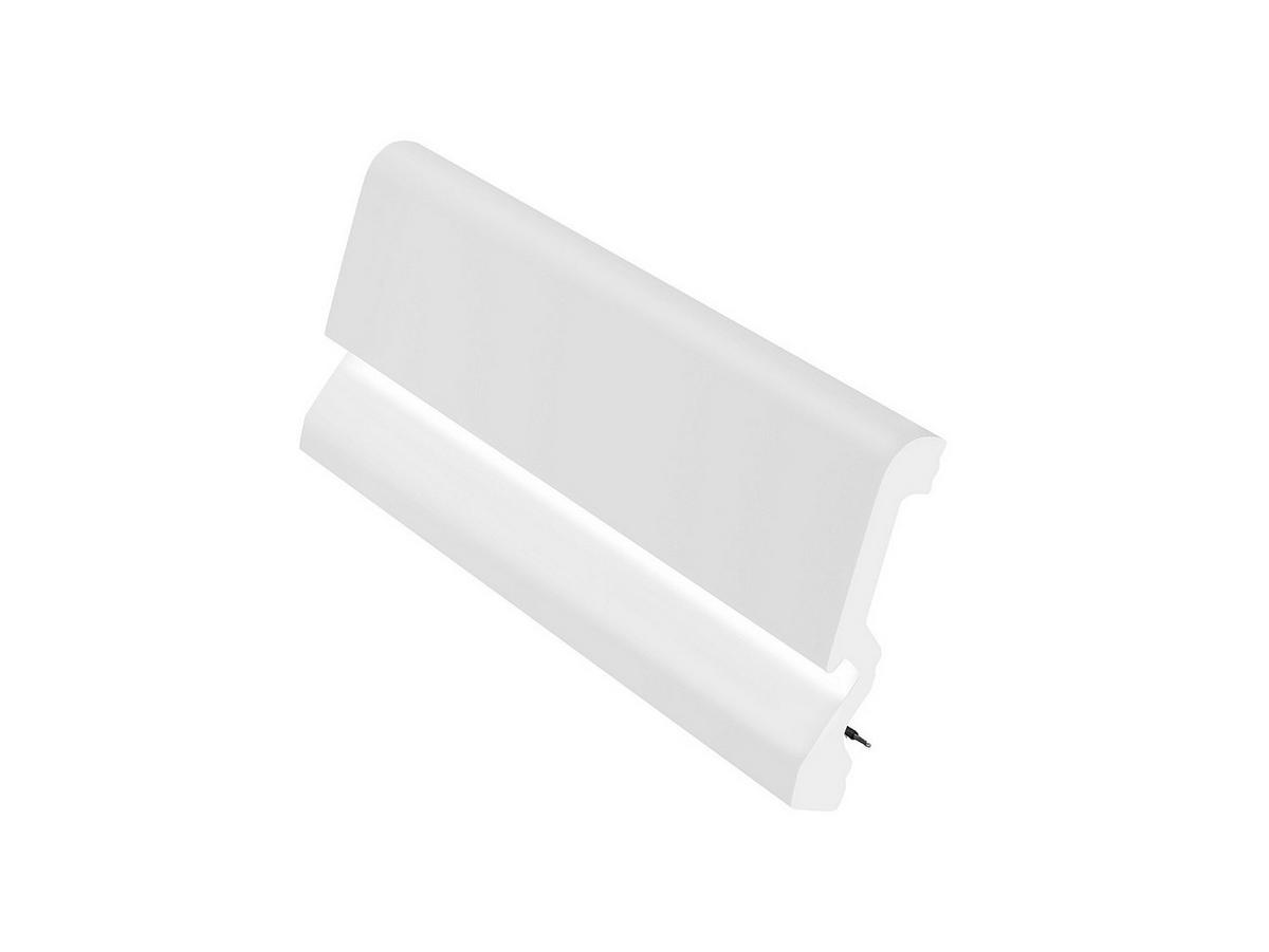 SOCKELLEISTE - 290 cm x 1.8 cm - plastik - weiß Coreo - Weiß, Kunststoff (1.8/290/10cm) - Vente-Unique