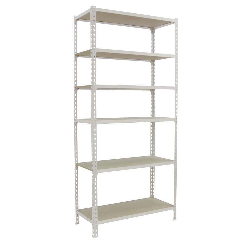 SCHWERLASTREGAL Giant Muli HxBxT 250 x 100 x 50 cm 6 Fachböden Fachlast 150 kg Weiß - Weiß, Metall (100/250/50cm) - PROREGAL