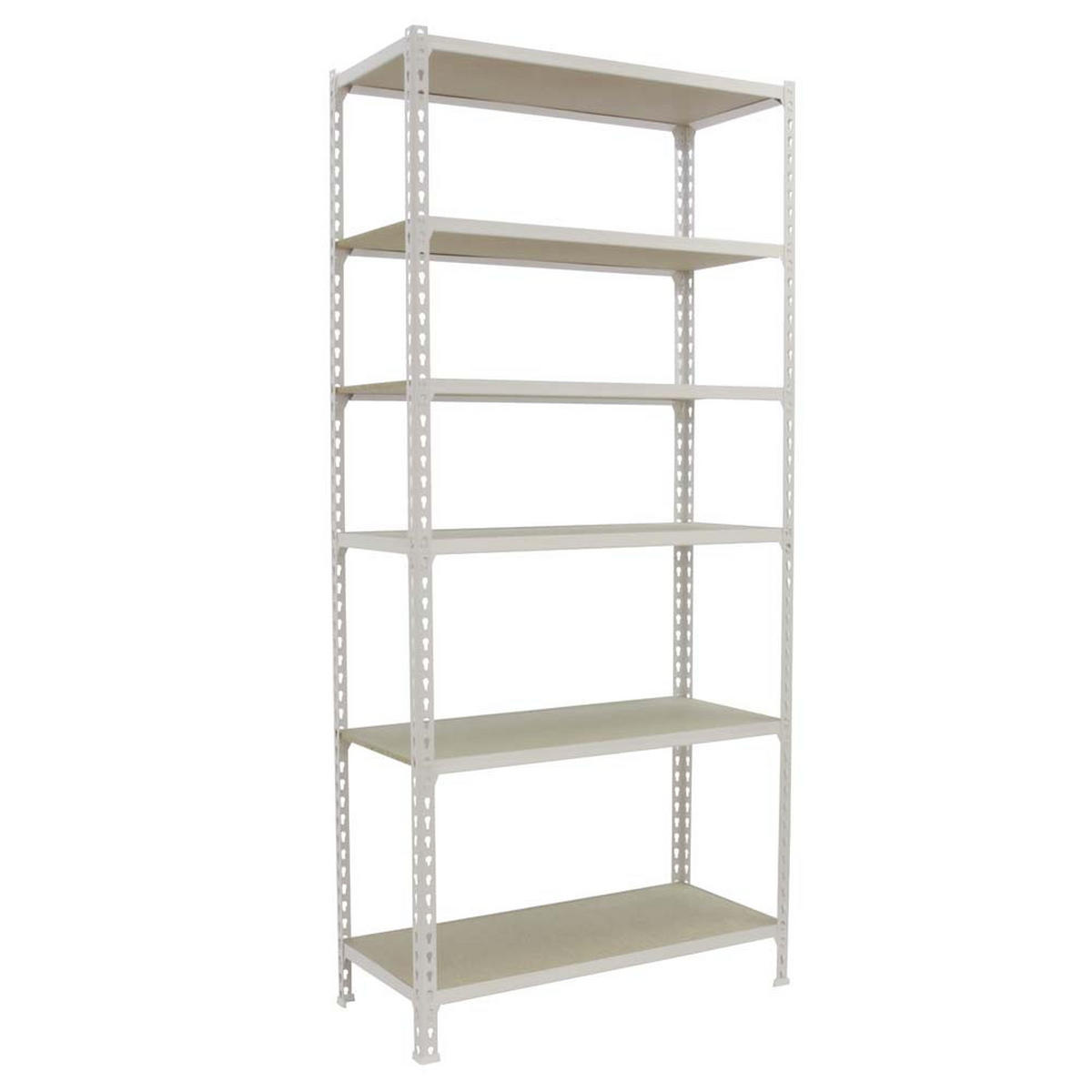 SCHWERLASTREGAL Giant Muli HxBxT 250 x 100 x 50 cm 6 Fachböden Fachlast 150 kg Weiß - Weiß, Metall (100/250/50cm) - PROREGAL