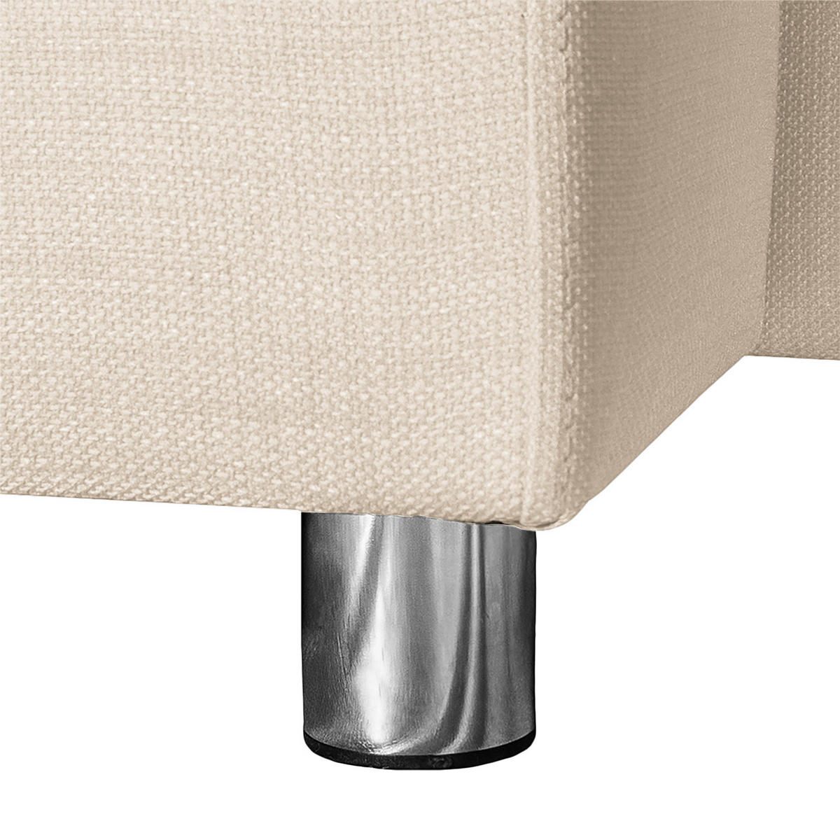 ECKSOFA mit Longchair davorstehend rechts - Webstoff, Beige - Beige, Textil (240/140cm) - home24