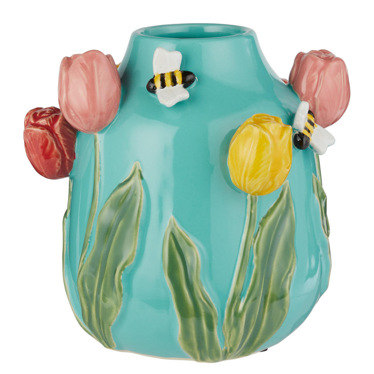 VASE Tiles - Blau, Keramik (21cm) - Butlers