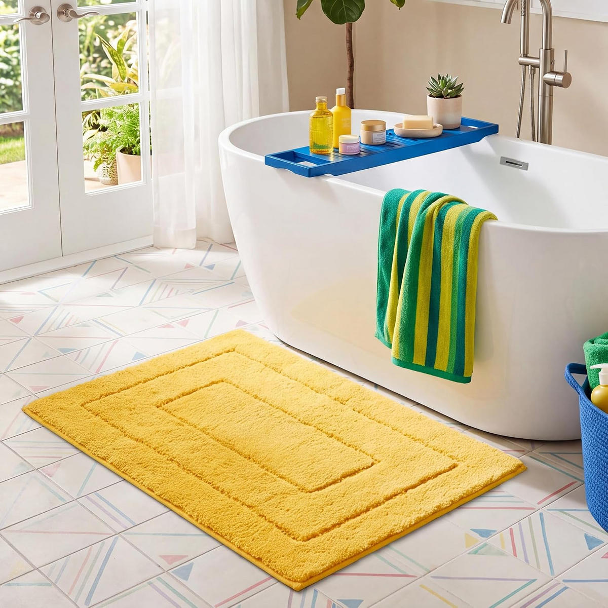 BADEMATTE - 40*60cm - Gelb - Gelb, Textil (40/60cm)