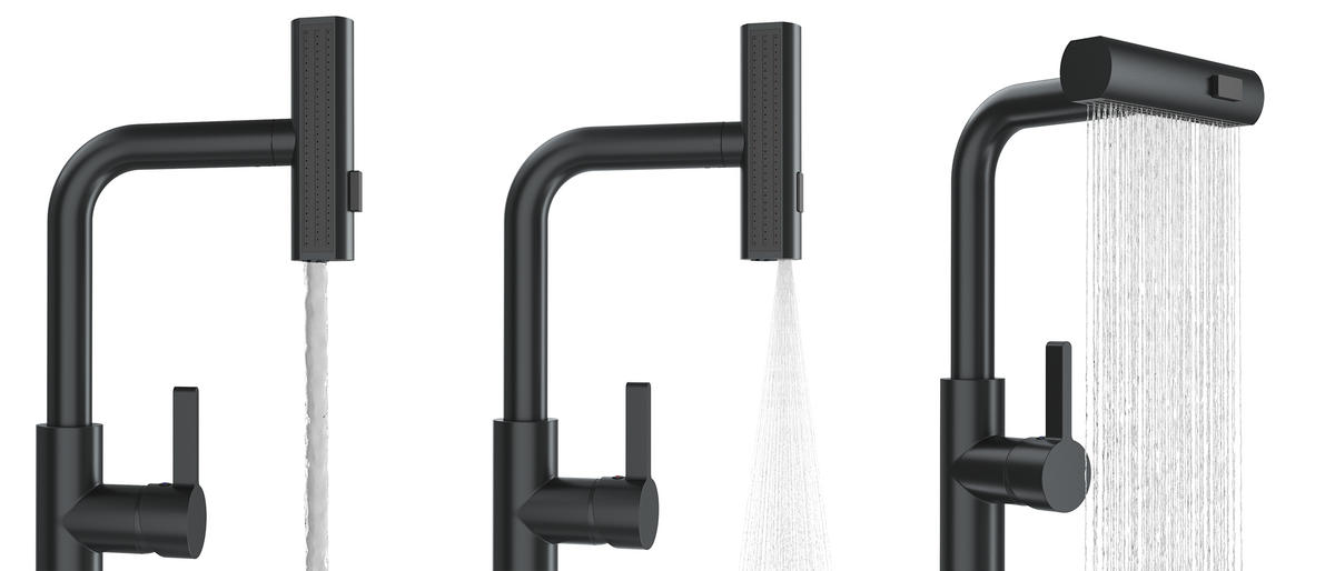 KÜCHENBATTERIE Giro - Schwarz, Metall (17/39/35cm) - Granitan