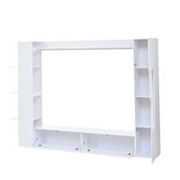 TV-ELEMENT 245/30/170 cm Weiß mit Türanschlag wechselbar und Stauraum (4 Stück) - Weiß, Holz (228/170/30cm) - Oxeza
