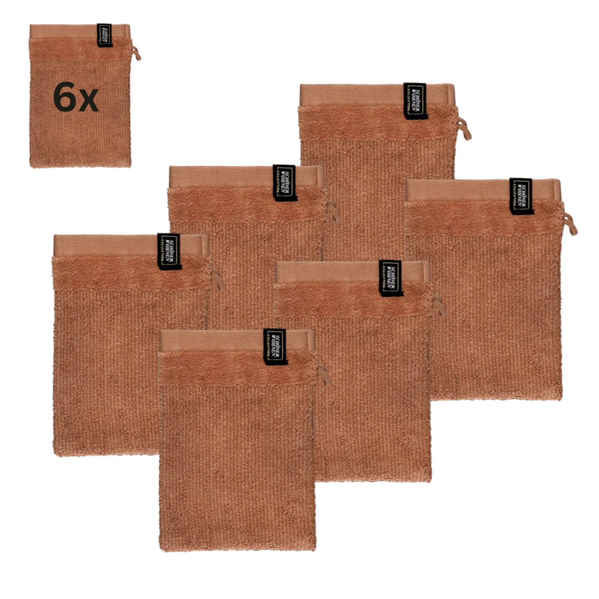 WASCHHANDSCHUH SENSE-6 - Rostfarben, Textil (16/21cm) - Schöner Wohnen