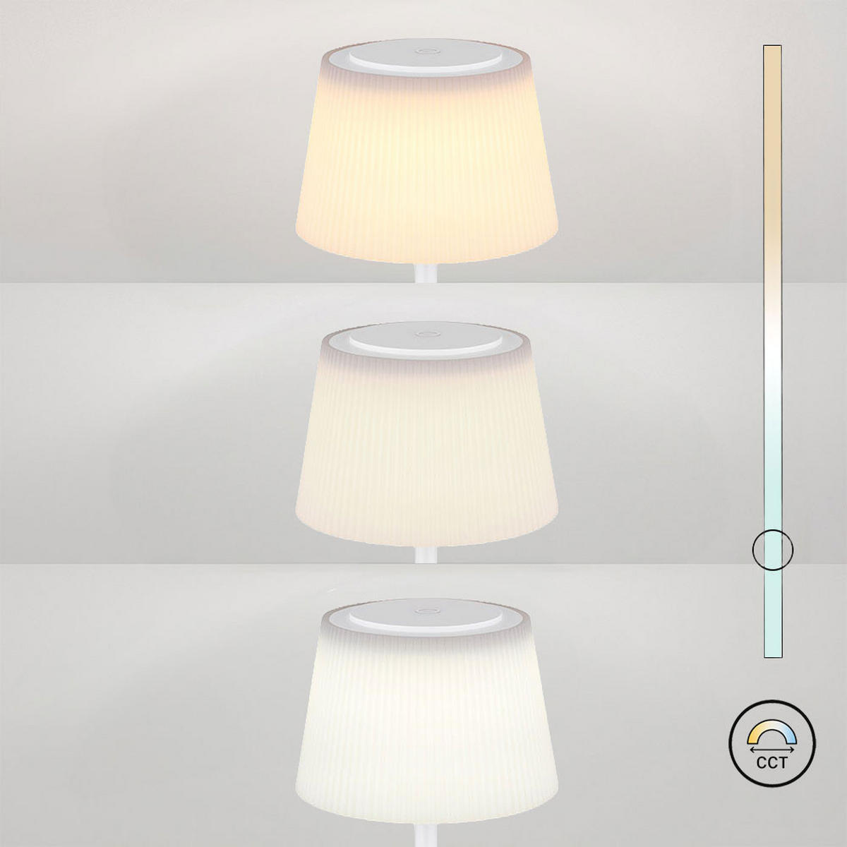 LED TISCHLEUCHTE Weiß 2er Set - Weiß, Metall (13/13/38cm) - Globo Lighting