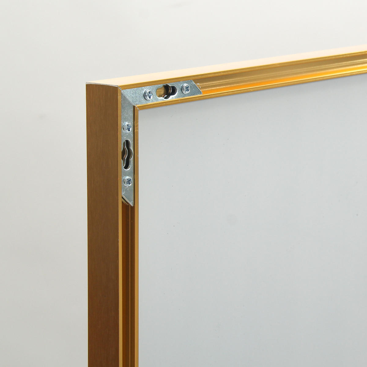 STANDSPIEGEL Ganzkörperspiegel,162 × 53 cm, freistehend oder zur Wandmontage geeignet,goldfarben, Aluminiumlegierung - Goldfarben, Glas (53/162/3cm) - WoodenAura