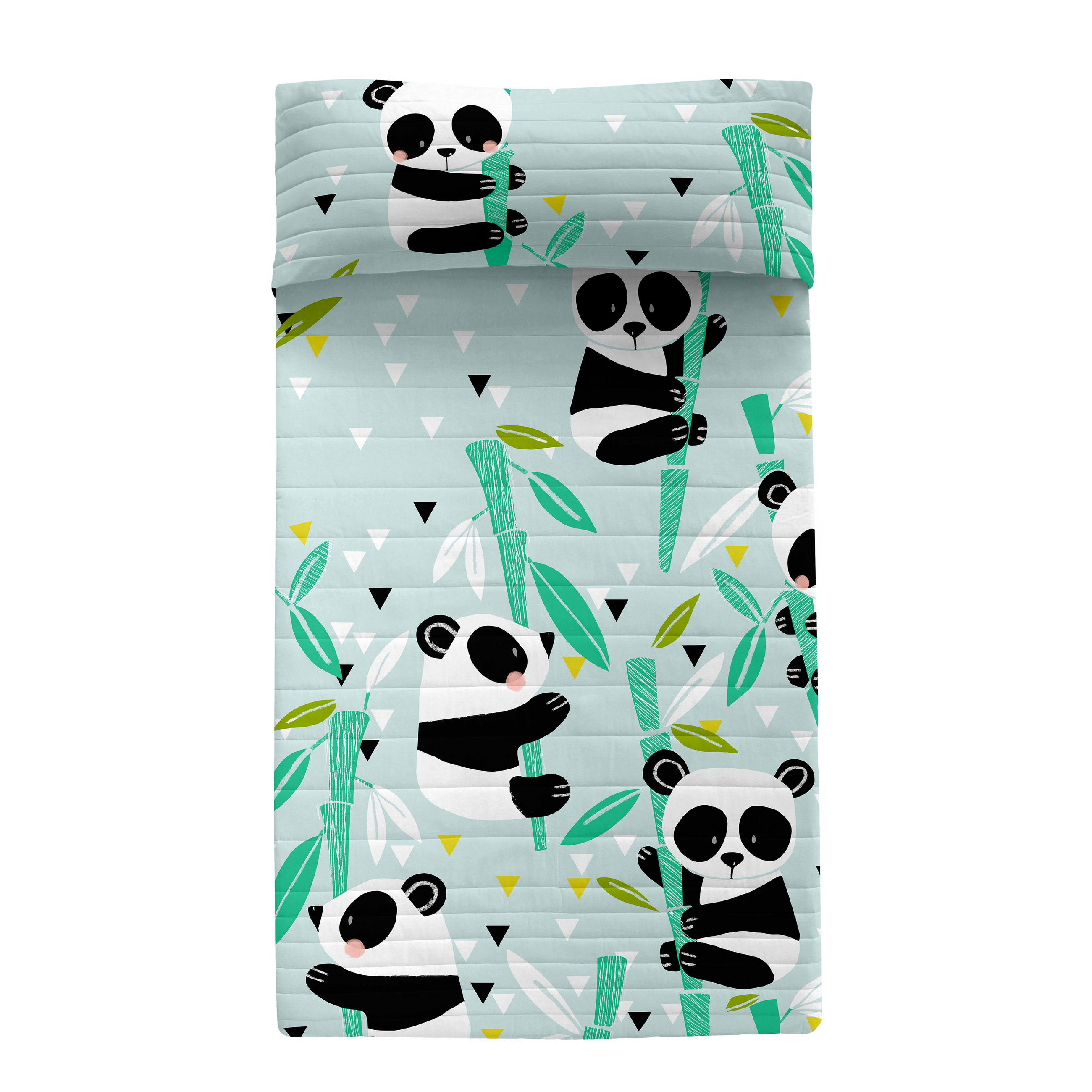 TAGESDECKE panda garden blue 200x260 cm (bett 105) blau - Blau, Textil (200/260cm) - Happy Friday