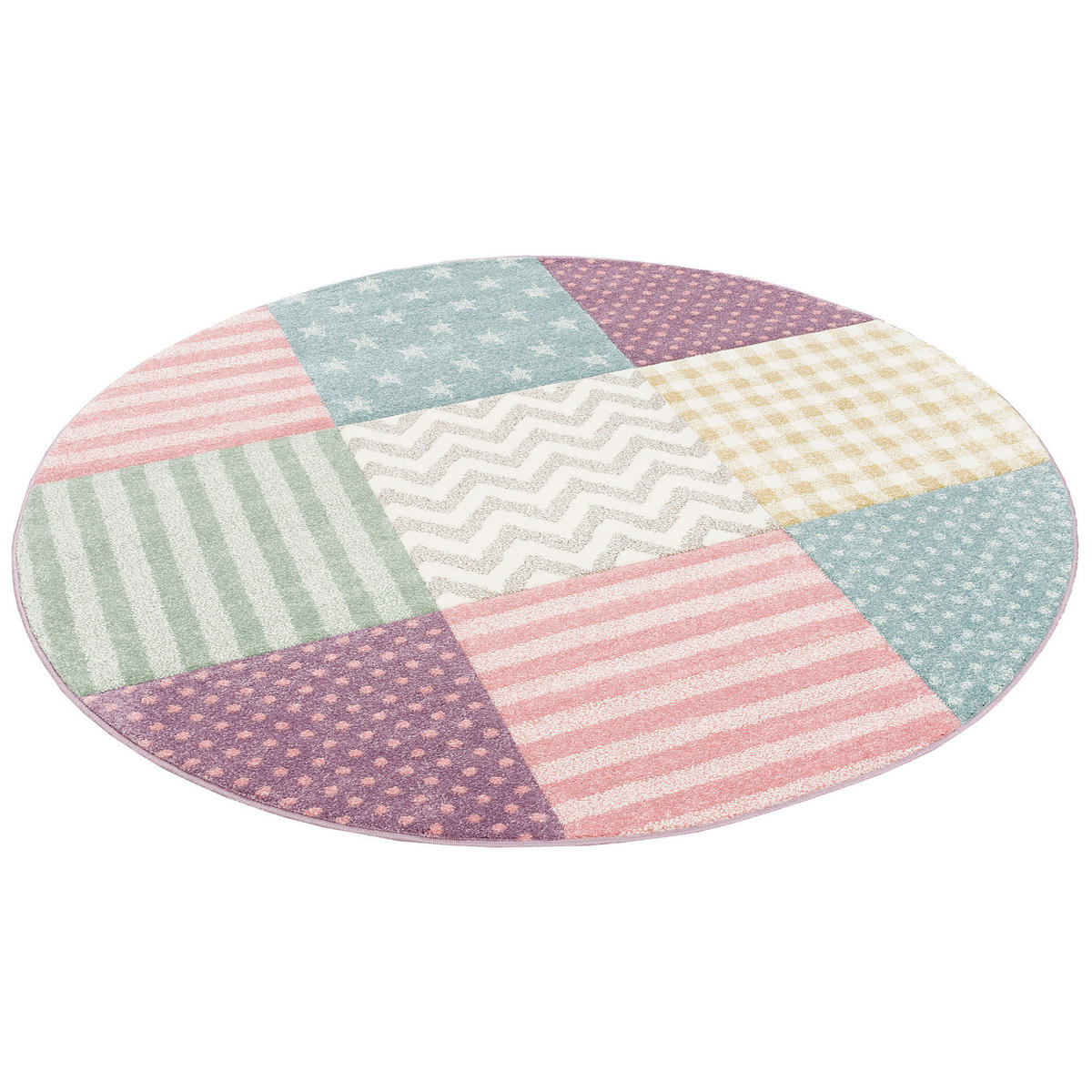 KINDER UND JUGEND TEPPICH MAUI STERNE RUND - Multicolor, Textil (160/160cm) - Pergamon