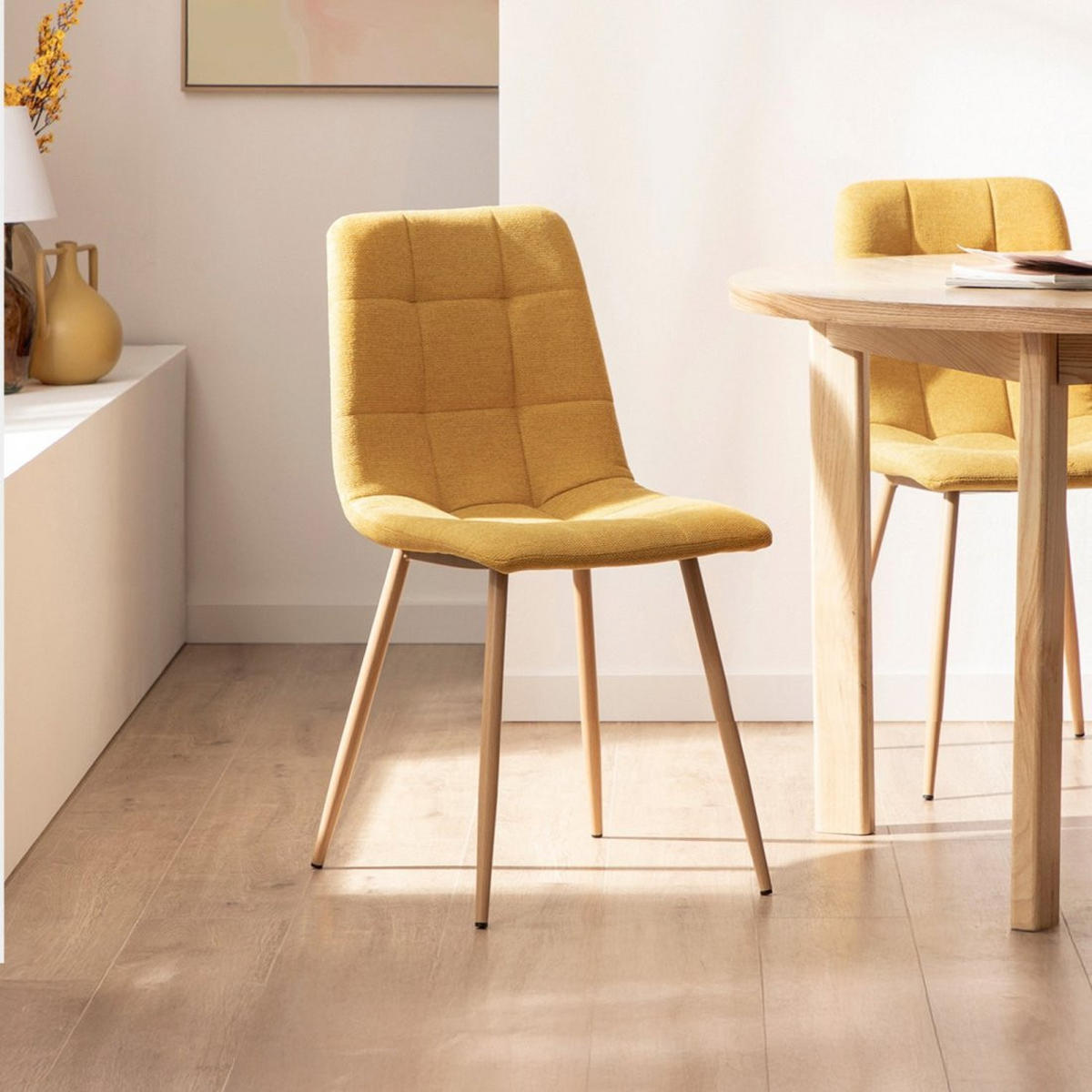 ESSZIMMERSTUHL Ailan Senf / Gelb 43 cm x 88 cm - Dunkelgelb, Textil (43/88/56cm) - Klast Home