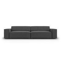 SOFA Jodie aus Samt grau 3 Sitzplätze - Grau, Textil (102/70/204cm) - Micadoni