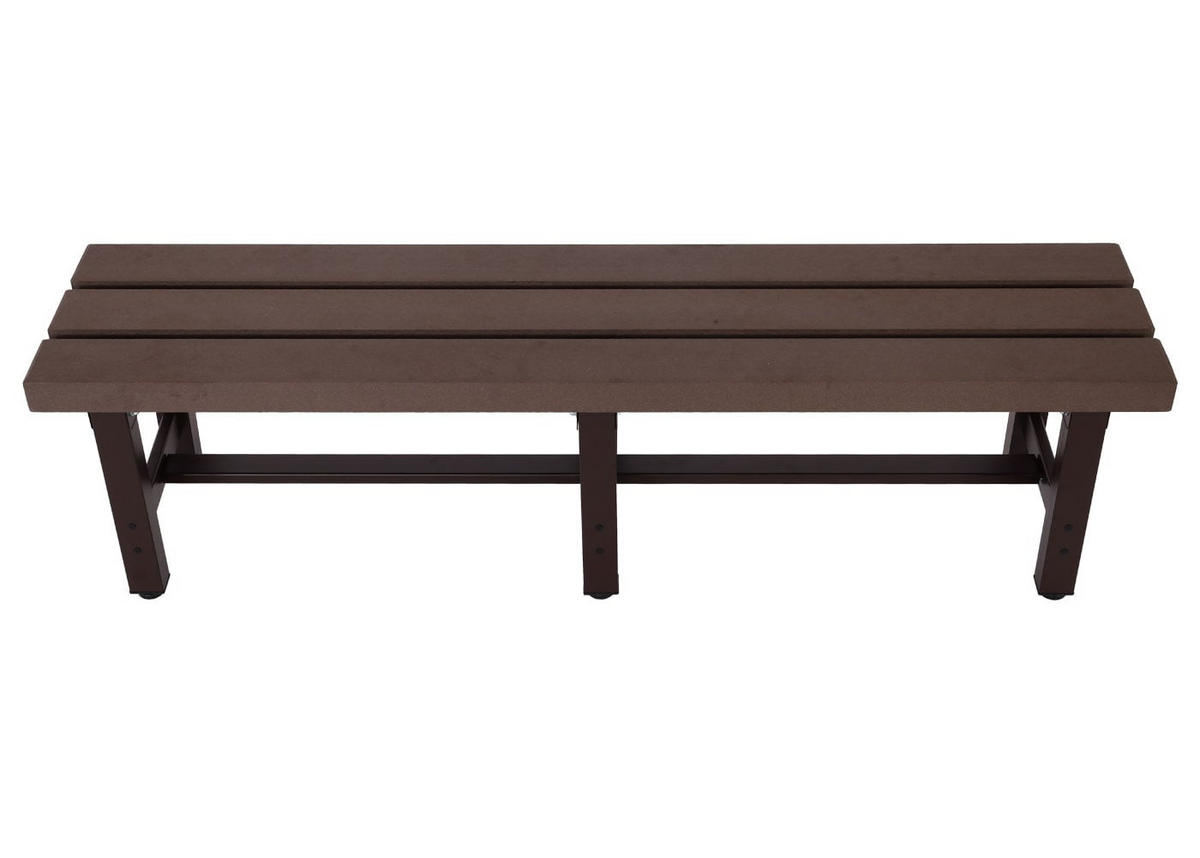 GARTENBANK Alu 40x150x34cm Braun - Braun, Kunststoff (150/40/34cm) - PROREGAL
