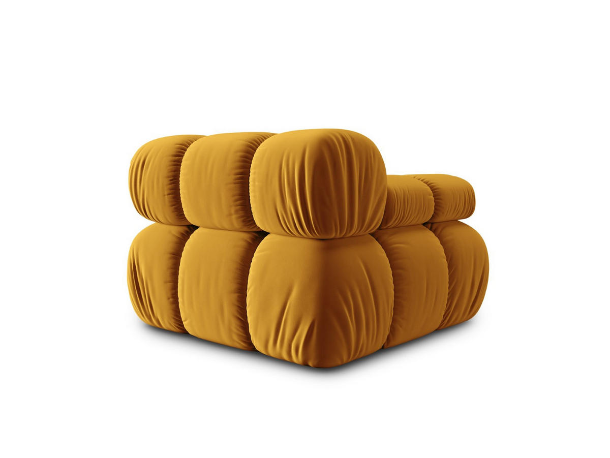 MODUL links Bellis aus Samt gelb - Gelb, Textil (94/70/94cm) - Micadoni