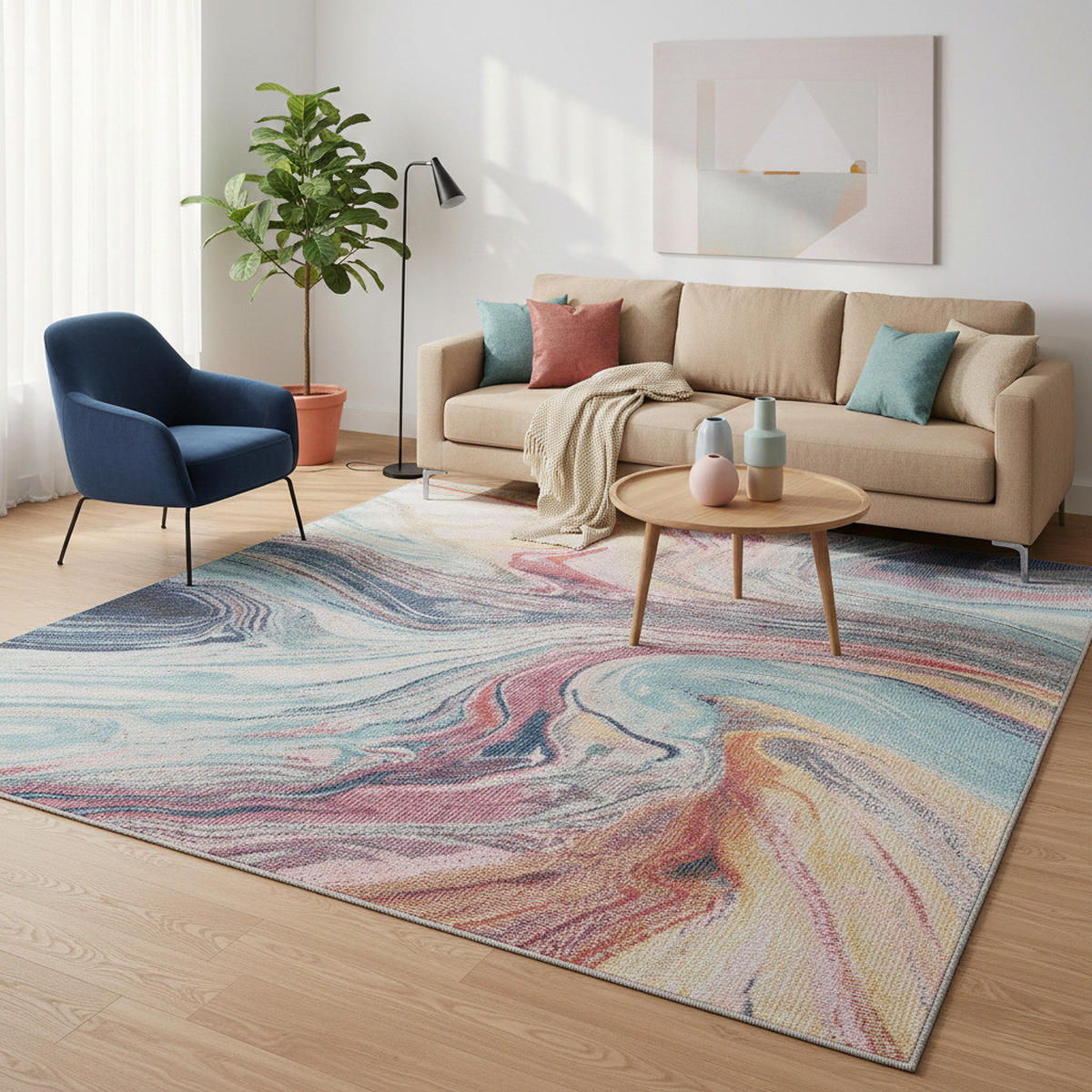 INDOOR OUTDOOR TEPPICH LAGOS VINTAGE - Multicolor, Textil (140/200cm) - Pergamon