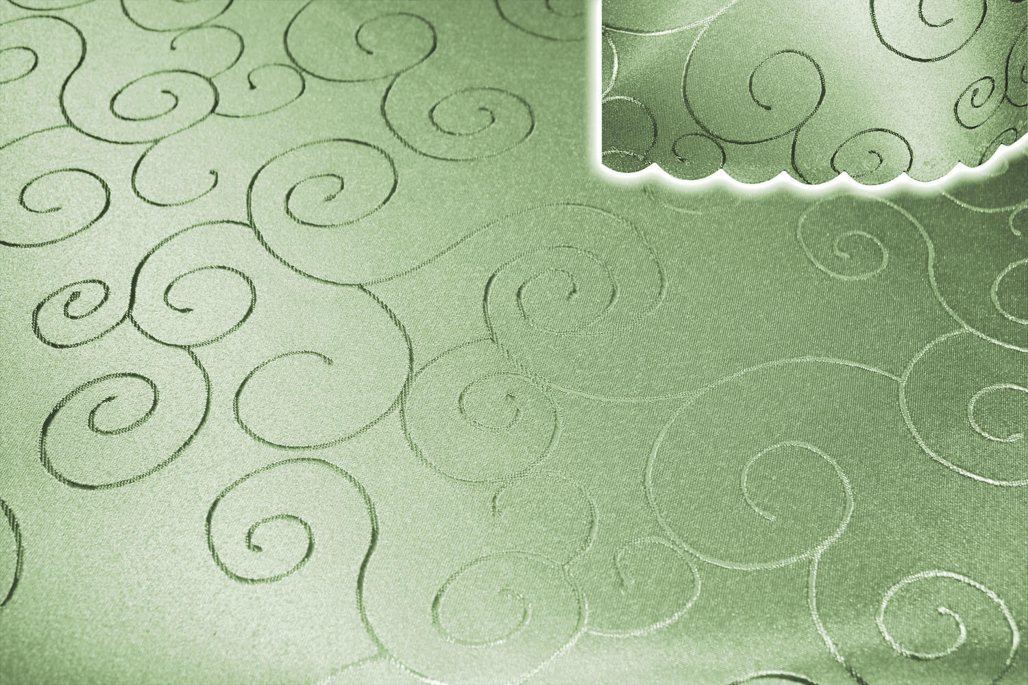 TISCHDECKE 110/180 cm Ornamente Lindgrün - Hellgrün, Textil (110/180cm) - TiborTex