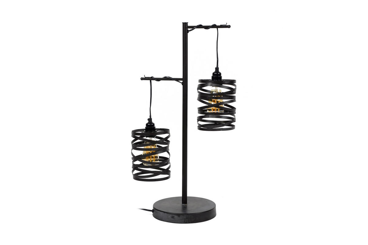 TISCHLAMPE ALMAS Schwarz Metall - Schwarz, Metall (23/37/70cm) - KAWOLA