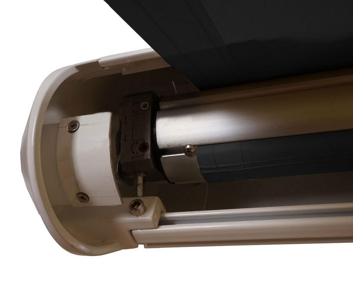 KASSETTEN-MARKISE VOLANT AUSFAHRBAR Anthrazit - Anthrazit, Textil (400/15/300cm) - MCW