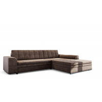 ECKSOFA Lusaka Mit Schlaffunktion - Braun, Holzwerkstoff/Textil (198/292cm) - Fun Möbel