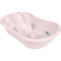BABYBADEWANNE Hippo rosa anatomisch geformt, 94 cm, integrierter Thermometer - Rosa, Kunststoff (53/94cm) - Kikka boo