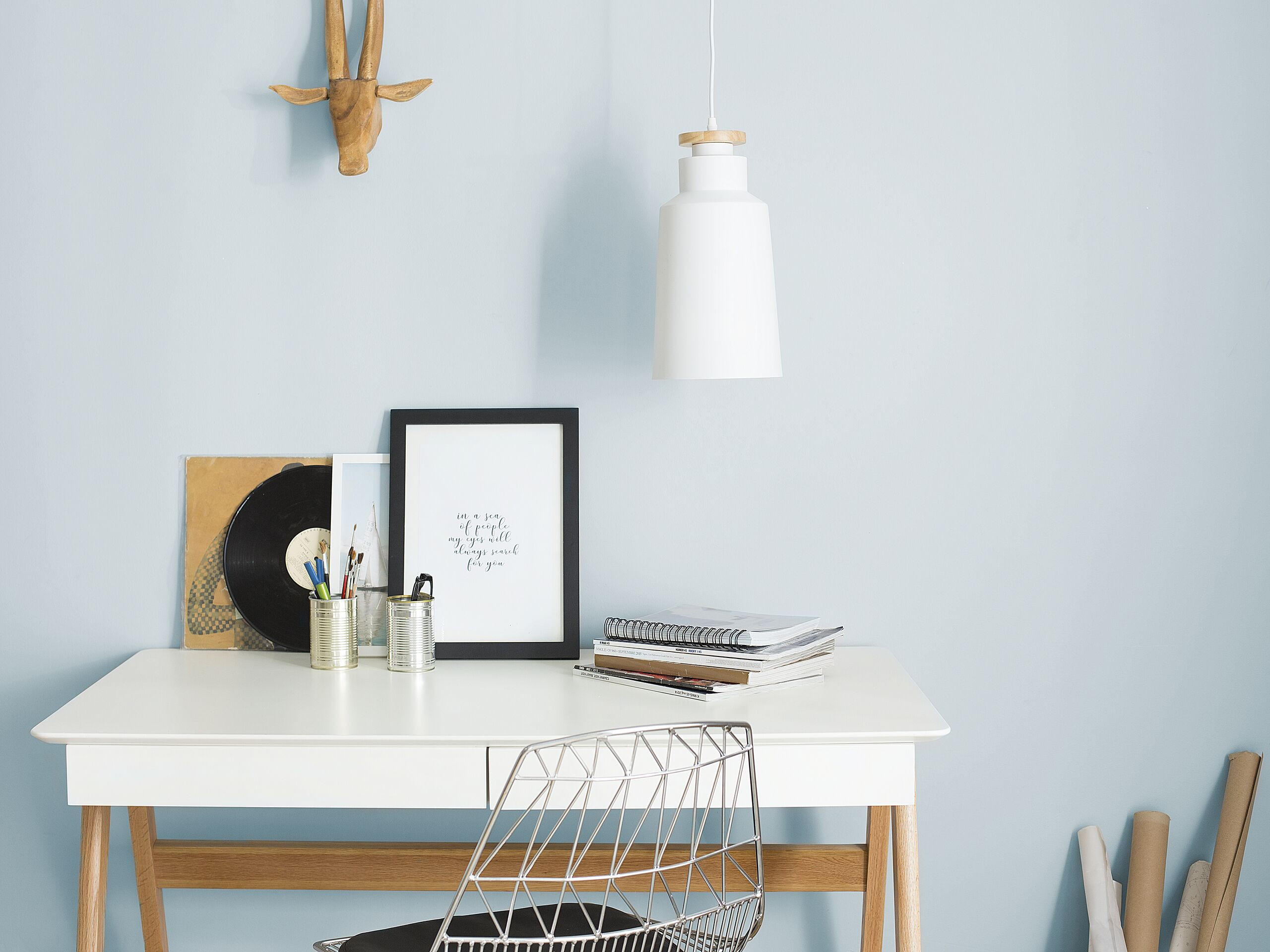 HÄNGELEUCHTE Neva 19/19/189 cm - Weiß, Metall (19/19/189cm) - Beliani