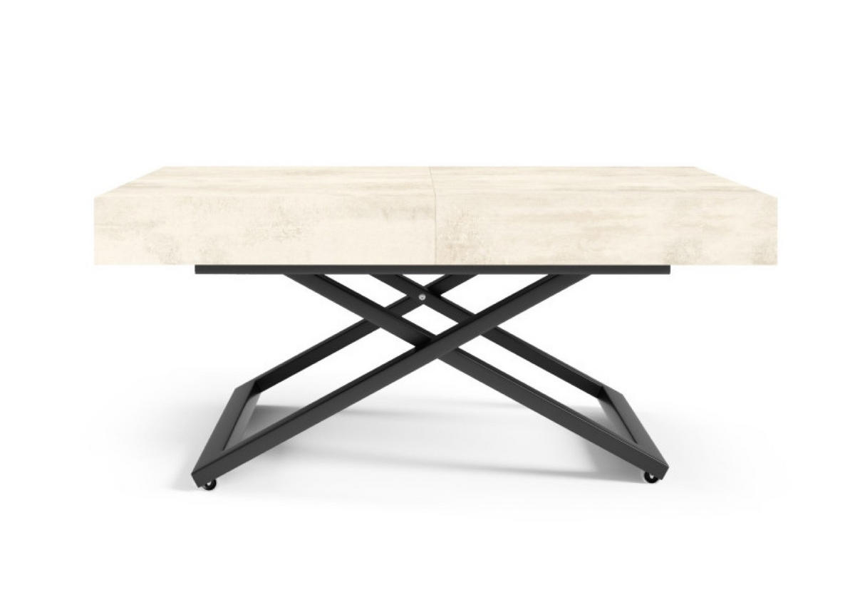 TISCH Weiß SIENNA Modern U-Förmige Beine Chromix - Weiß, Holzwerkstoff (80/80/80cm) - Sepro Meble